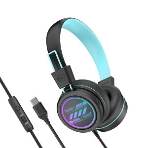 MEE audio�b�~�[�I�[�f�B�I �L�b�Y�w�b�h�z�� USB Type-C KidJamz �u���b�N HP-KJ55U-BK [�I�[�o�[�w�b�h�^ /USB]