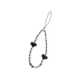 HAMEE｜ハミィ sorureda! ビーズストラップ ハート/ブラック 686-978580