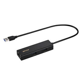 BUFFALO｜バッファロー LAN変換アダプタ [USB-A オス→メス LAN /USB-Ax3] 1Gbps対応(Chrome/Mac/Windows11対応、Nintendo Switch対応) ブラック LUD-U3-AU101BK