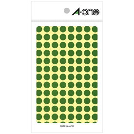 A-one｜エーワン カラーラベル 緑 07003 [14シート /104面 /光沢]