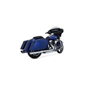 バンスアンドハインズ｜VANCE&HINES TwinSlash Round ツインスラッシュ ラウンド スリップオン クローム マフラー TOURING（M8） 17-24 1801-1070