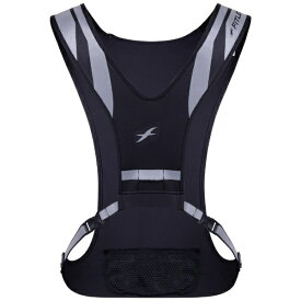 FITLETIC｜フィットレティック ランニングベスト Glo Vest ベスト ブラック×シルバー BLKSLV