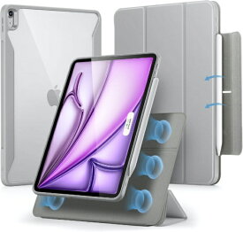 イーエスアール｜ESR 13インチiPad Air（M3/M2）用 縦横スタンド対応マグネット縦横スタンドケース ESR Rebound Hybrid 360 iPad Air 13 M2 グレー