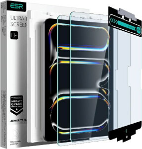 �C�[�G�X�A�[���bESR 13�C���`iPad Pro�iM5/M4�j�p �����K���X�X�N���[���ی�t�B�����i2�����j ESR Armorite Screen Protector iPad Pro 13 M4