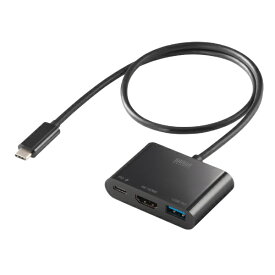 サンワサプライ｜SANWA SUPPLY 映像変換アダプタ [USB-C オス→メス HDMI /USB-A＋USB-Cメス給電 /USB Power Delivery対応 /140W] 4K対応(Chrome/iPadOS/Mac/Windows11対応) AD-ALCPHDPD02