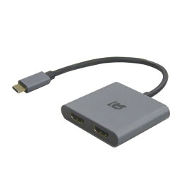 ラトックシステム｜RATOC Systems 映像変換アダプタ [USB-C オス→メス HDMIx2 /USB-Cメス給電 /USB Power Delivery対応 /100W] 4K対応(Chrome/Mac/Windows11対応) RS-UCHD2-PD