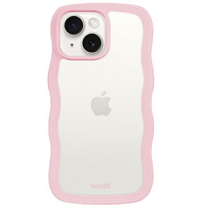 HOLDIT�b�z�[���f�B�b�g iPhone 15 Plus / 14 Plus �w�ʃN���A�P�[�X Wavy �s���N