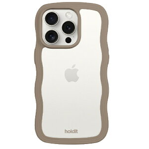 HOLDIT�b�z�[���f�B�b�g iPhone 15 Pro Max �w�ʃN���A�P�[�X Wavy ���J�u���E��