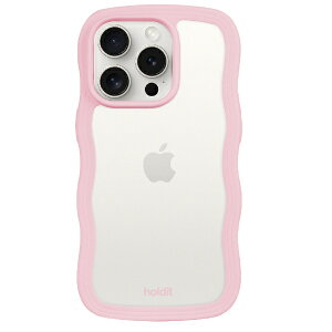 HOLDIT�b�z�[���f�B�b�g iPhone 15 Pro Max �w�ʃN���A�P�[�X Wavy �s���N