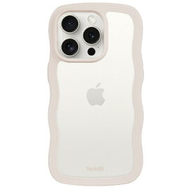 HOLDIT｜ホールディット iPhone 15 Pro 背面クリアケース Wavy ライトベージュ