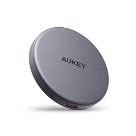 【エントリーで最大全額ポイント還元｜7/18迄】 AUKEY｜オーキー AUKEY（オーキー）ワイヤレス充電器 MagSafe対応 Qi2 MagFusion Aura 15W グレー AUKEY（オーキー） Gray LC-MC10-GY