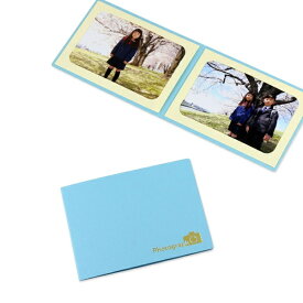 山田屋写真用品 写真台紙 Photograph Lサイズ（89×127mm） 2面ヨコ ブルー PHGH-LS2Y-BL