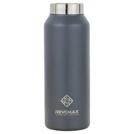 REVOMAX｜レボマックス 炭酸対応真空断熱ボトル REVOMAX WITHOUT CAP 12ozスリム［355ml/ワンタッチ］【水筒本体のみ・キャップ別売】 REVOMAX ダークグレー DWF-12751S-JP-CL [炭酸対応]