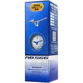 【エントリーで最大全額ポイント還元｜8/22迄】 mizuno｜ミズノ ゴルフボール RB 566 ネクスドライブ NEXDRIVE ホワイト 5NJBT324103P [3球（1スリーブ）]【返品交換不可】