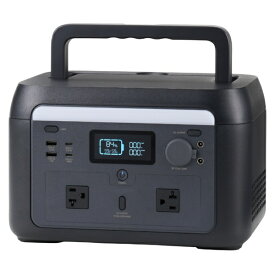 【エントリーで最大2万ポイント当たる｜6/25まで】 ELECOM｜エレコム ポータブル電源 大容量 512Wh リン酸鉄 ポータブルバッテリー 【 AC×2 (定格600W/瞬間最大870W) Type-C×2 USB-A×2 カーアクセサリーソケット×1 】 急速充電 PD DC入力×1 AC入力×1 110V 車中泊 防災