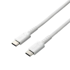 ELECOMbGR ^CvC P[u USB Type-C to Type-C 2m PD 60W }[d fɋ ϋv iCbV y iPhone MacBook iPad  Type C @Ή z ] [dP[u zCg MPA-XCCS20PNWH