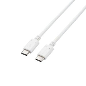 ELECOMbGR ^CvC P[u USB Type-C to Type-C 1m PD 100W }[d RpNgRlN^ y iPhone MacBook iPad  Type C @Ή z ] [dP[u zCg MPA-XCC5P10WH