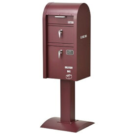 セトクラフト｜SETOCRAFT 宅配BOX付スタンドポスト（U.S.） レッド S22-0521
