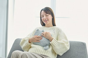 【エントリーで最大全額ポイント還元|11/5迄】 LADONNA|ラドンナ レンジですぐにホッカホカジェル湯たんぽ hocca ねこ RX43-JY-GY