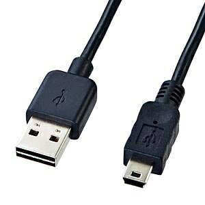 �T�����T�v���C�bSANWA SUPPLY 1.0m USB2.0�P�[�u�� �yA�z�́yminiB�z���ʑ}���^�C�v�i�u���b�N�j�@KU-RMB51�yrb_ cable_cpn�z