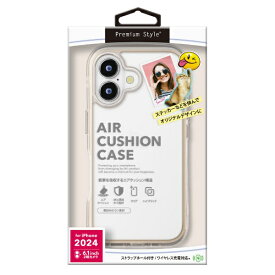PGA｜ピージーエー iPhone 16（6.1インチ）エアクッションケース Premium Style モカ PG-24APTA02BE