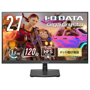 I-O DATA�b�A�C�I�[�f�[�^ �Q�[�~���O���j�^�[ GigaCrysta 5�N�ۏ� �u���b�N LCD-GD271SH [27�^ /�t��HD(1920×1080) /���C�h /120Hz]