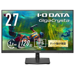 I-O DATA�b�A�C�E�I�[�E�f�[�^ �Q�[�~���O���j�^�[ GigaCrysta 3�N�ۏ� �u���b�N KH-GD271SH [27�^ /�t��HD(1920×1080) /���C�h /120Hz]