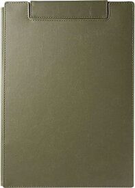 キングジム｜KING JIM クリップボード(カバー付) [A4/ヨコ型] レザフェスU オリーブ 1932LU-OL