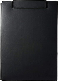 キングジム｜KING JIM クリップボード(カバー付) [A4/ヨコ型] レザフェスU 黒 1932LU-BK