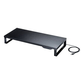 サンワサプライ｜SANWA SUPPLY モニタースタンド [W600xD240xH86mm] USB-Aハブ付 ブラック MR-LC215BK