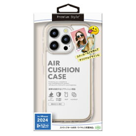 PGA｜ピージーエー iPhone 16 Pro（6.3インチ） エアクッションケース Premium Style モカ PG-24BPTA02BE