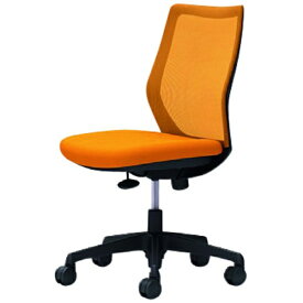 オカムラ｜OKAMURA オフィスシーティング CG-M [メッシュタイプ /ブラックフレーム] 肘なし(ナイロンキャスター) オレンジ CG11ZR-FZK8