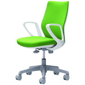 オカムラ｜OKAMURA オフィスシーティング CG-M [パッドタイプ /ホワイトフレーム] デザインアーム(ナイロンキャスター) ライムグリーン CG27WR-FZH5