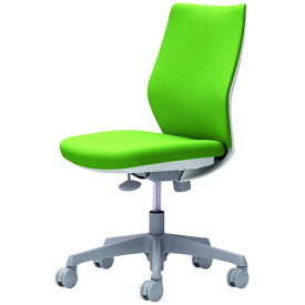 オカムラ｜OKAMURA オフィスシーティング CG-M [パッドタイプ /ホワイトフレーム] 肘なし(ナイロンキャスター) ライムグリーン CG17WR-FZH5