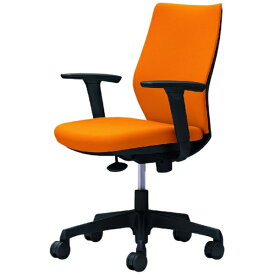 オカムラ｜OKAMURA オフィスシーティング CG-M [パッドタイプ /ブラックフレーム] アジャストアーム(ナイロンキャスター) オレンジ CG97ZR-FZH8