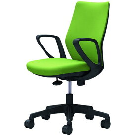 オカムラ｜OKAMURA オフィスシーティング CG-M [パッドタイプ /ブラックフレーム] デザインアーム(ナイロンキャスター) ライムグリーン CG27ZR-FZH5