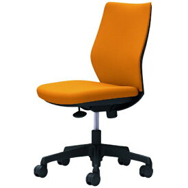 オカムラ｜OKAMURA オフィスシーティング CG-M [パッドタイプ /ブラックフレーム] 肘なし(ナイロンキャスター) オレンジ CG17ZR-FZH8