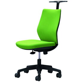 オカムラ｜OKAMURA オフィスシーティング CG-M [パッドタイプ /ブラックフレーム /ハンガー付] 肘なし(ナイロンキャスター) ライムグリーン CG18ZR-FZH5