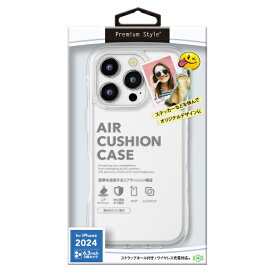 PGA｜ピージーエー iPhone 16 Pro（6.3インチ） エアクッションケース Premium Style スノー PG-24BPTA08CL