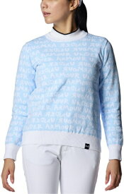 アンダーアーマー｜UNDER ARMOUR レディース UAジャカード クルーネック セーター Nimbus Blue×White 1388337 [レディース /LGサイズ]【返品交換不可】