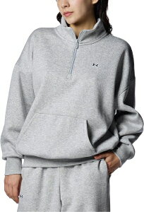 yGg[ōőSz|CgҌb10/5z A_[A[}[bUNDER ARMOUR fB[X UAGbZV t[X 1/2Wbv gbvX Mod Gray Light Heather 1388207 [fB[X /LGTCY]yԕi