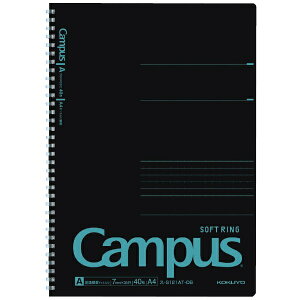 KOKUYO�b�R�N�� �\�t�g�����O [A4/���ʉ��r/�h�b�g����] �X-S121AT-DB Campus(�L�����p�X) �u���b�N