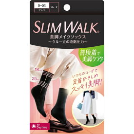 ピップ｜pip SLIM WALK（スリムウォーク）美脚メイクソックス クルー丈 S-M ブラック