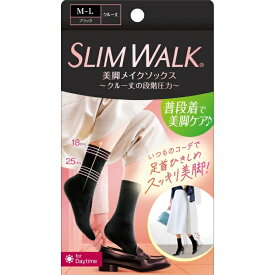 ピップ｜pip SLIM WALK（スリムウォーク）美脚メイクソックス クルー丈 M-L ブラック
