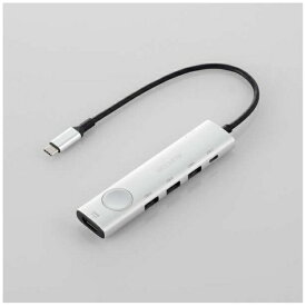 ELECOM｜エレコム 映像変換アダプタ [USB-C オス→メス HDMI /USB-Ax3＋USB-C＋USB-Cメス給電 /USB Power Delivery対応 /100W] 4K対応(iPadOS/Mac/Windows11対応) シルバー DST-S060BPSV