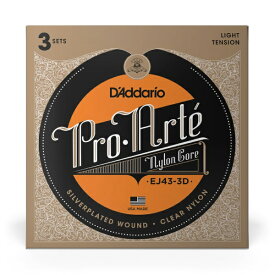 D’Addario｜ダダリオ クラシックギター弦 Silver/Clear/Light EJ43-3D