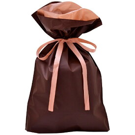 ササガワ｜SASAGAWA 巾着袋 50枚入 [240×360×D120mm] ブラウン 50-3461