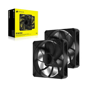 CORSAIR｜コルセア ケースファンx2 [140mm /1600RPM] RS140 MAX 140mm PWM Thick Fan Dual Pack CO-9050175-WW