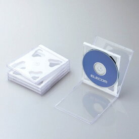 ELECOM｜エレコム Blu-ray/DVD/CD対応ケース 2枚収納×5 ホワイト CCD-JSCNW5WH[CCDJSCNW5WH]
