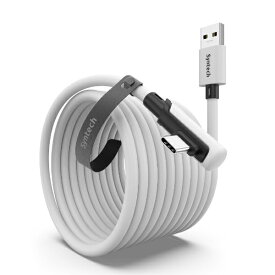 SYNTECH｜シンテック Meta Quest 3S対応 / PICO 4 Ultra対応 / Meta Quest 3対応 Syntech Linkケーブル【USB A - USB C】 接続ケーブル M32-6W 6mリンクケーブル ホワイト M32-6m-WH